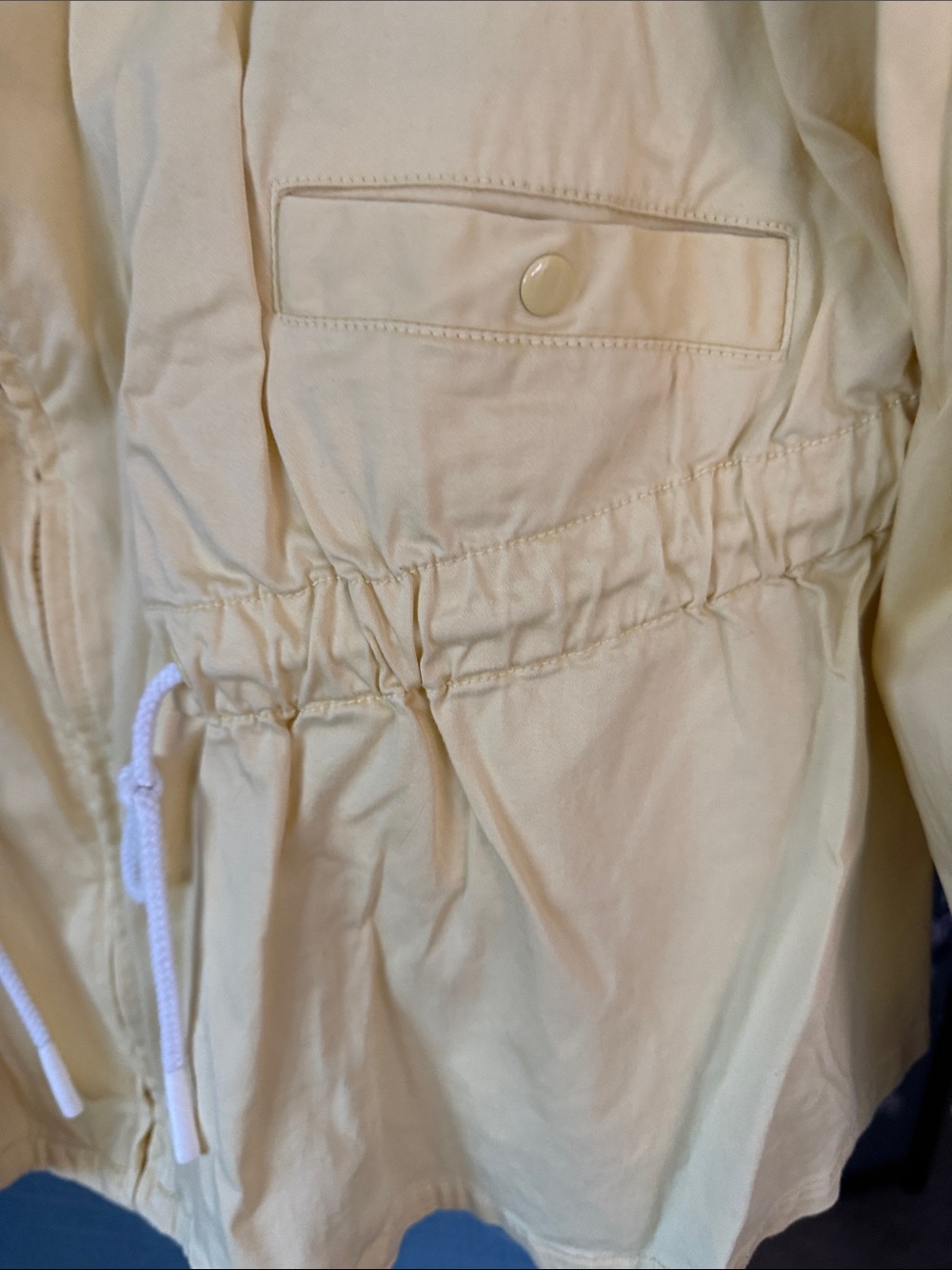 Lane Bryant Pale Yellow Drawstring Waist Utility Jacket - Picture 3 of 6